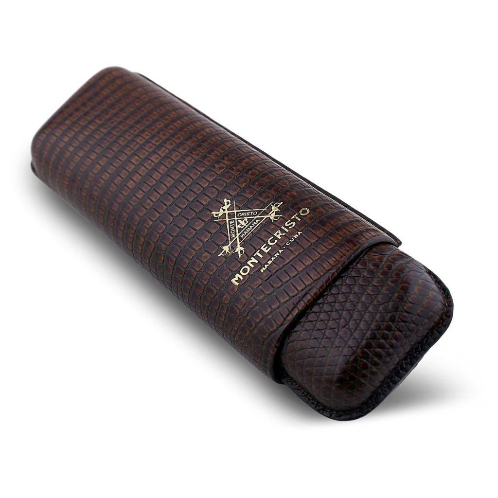 Adjustable leather cigar case MONTECRISTO 2C